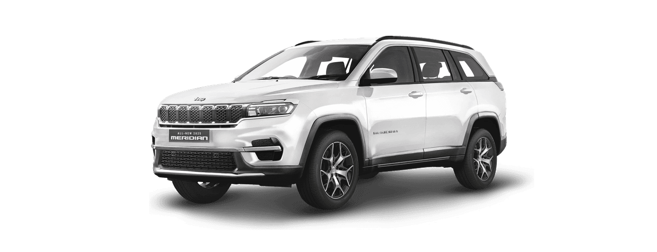 Jeep Meridian in Pearl White & Black Roof