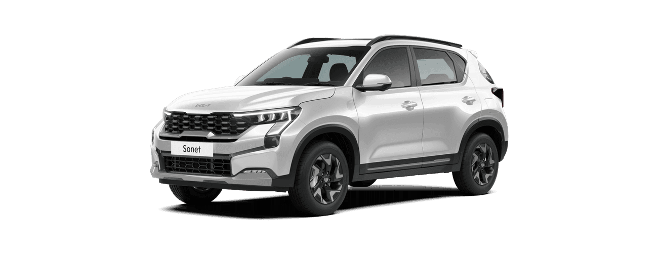 Kia Sonet in Glacier White Pearl