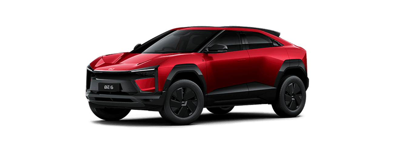 Mahindra BE 6 in Tango Red