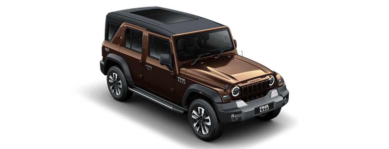 Mahindra Thar Roxx in Burnt Sienna