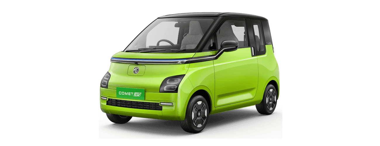 MG Comet EV in Apple Green + Black
