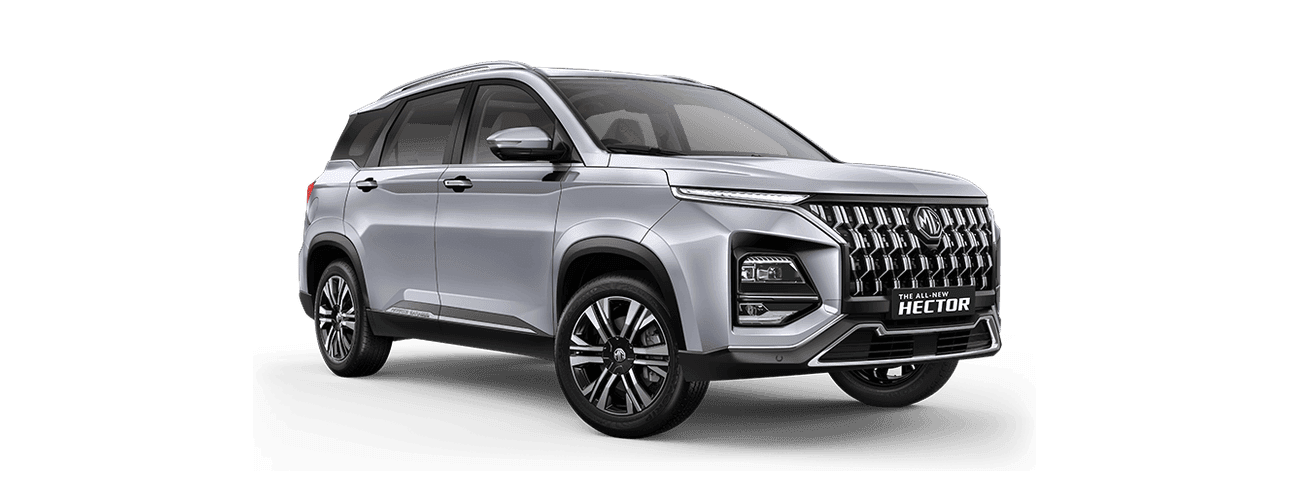 MG Hector in Aurora Silver