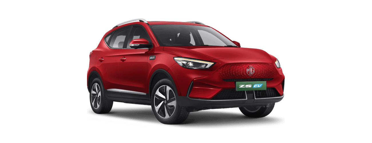 MG ZS EV in Glaze Red