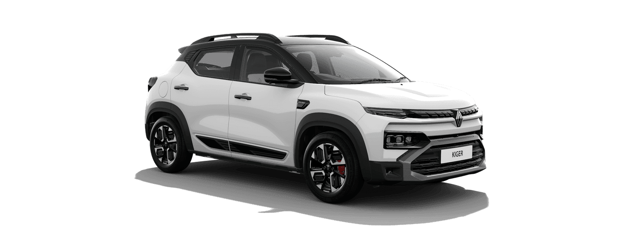 Renault Kiger in Ice Cool White with Mystery Black Roof