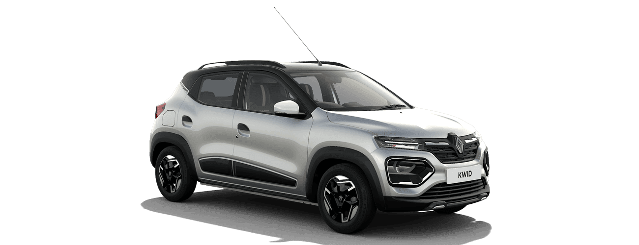 Renault Kwid in Moonlight Silver with Mystery Black Roof