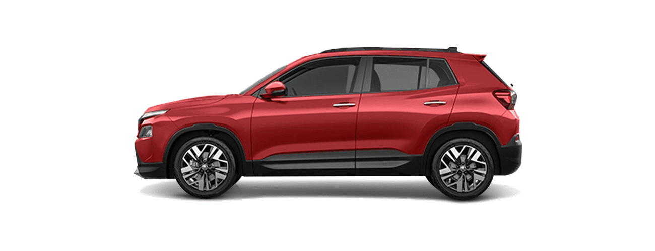 Skoda Kylaq in Cherry Red