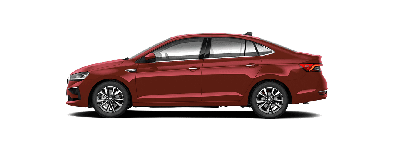 Skoda Slavia in Cherry Red
