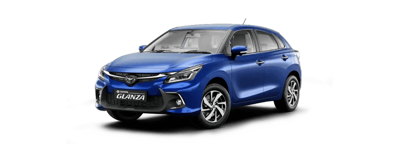 Toyota Glanza in Insta Blue