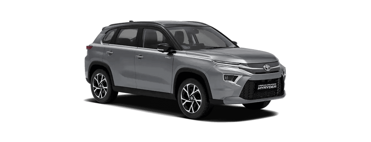Toyota Urban Cruiser Hyryder in Enticing Silver X Midnight Black