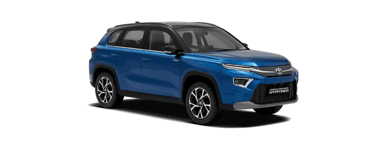 Toyota Urban Cruiser Hyryder in Speedy Blue X Midnight Black