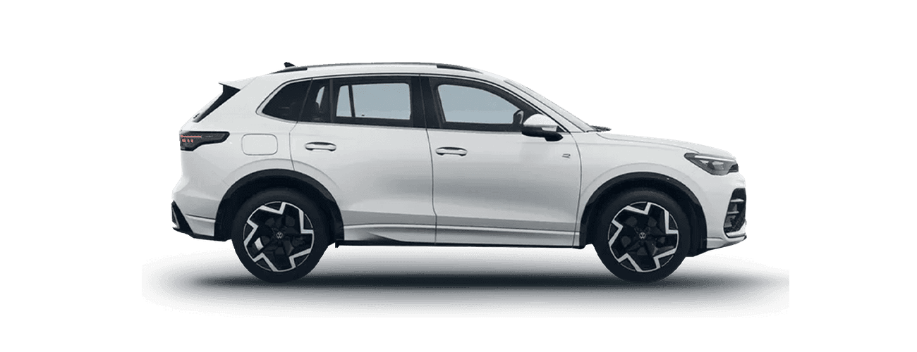 Volkswagen Tiguan R-Line in Oryx White Mother of Pearl Effect