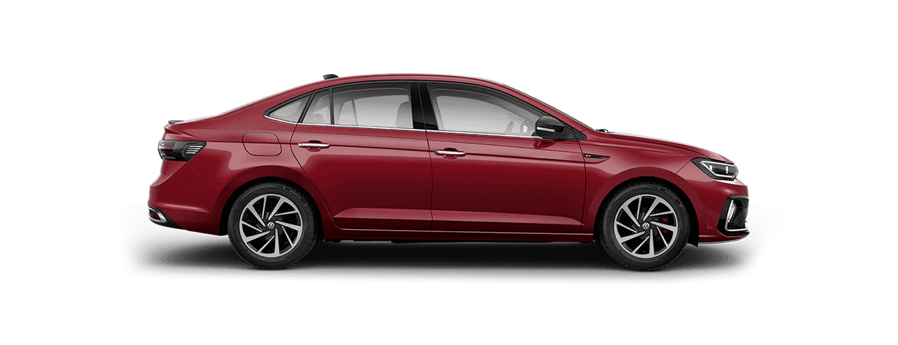 Volkswagen Virtus in Wild Cherry Red
