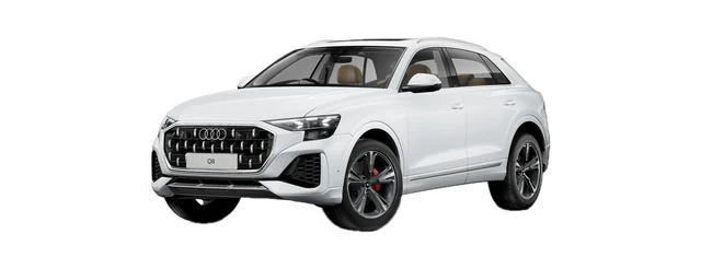 Audi Q8 in Glacier White metallic