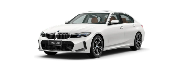 BMW 3 Series LWB in Mineral White metallic