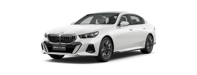 BMW i5 LWB in Mineral White metallic