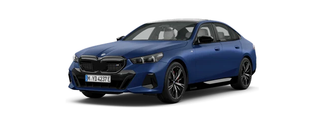 BMW i5 M60 in BMW Individual Frozen Portimao Blue metallic