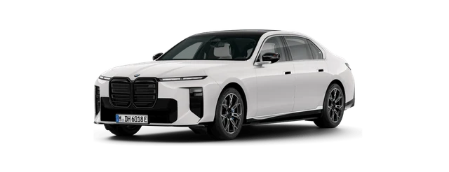 BMW i7 M70 in Mineral White metallic