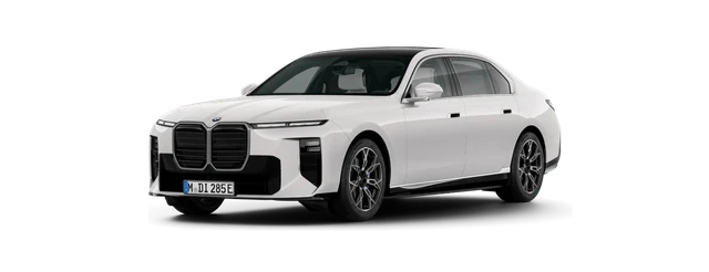 BMW i7 in Mineral White metallic