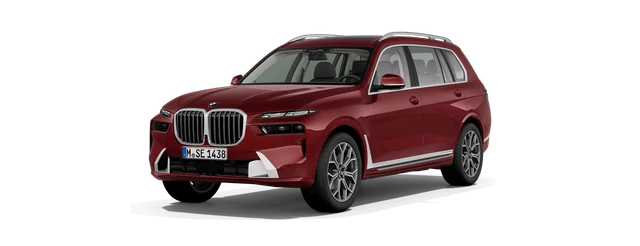 BMW X7 in Aventurine Red metallic