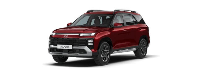 Hyundai Alcazar in Fiery Red