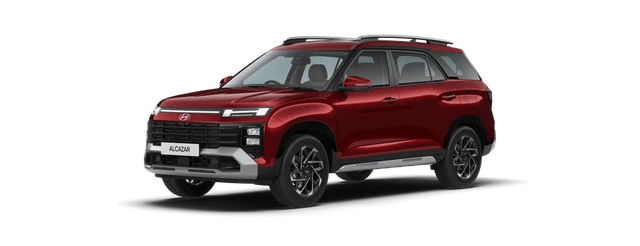 Hyundai Alcazar in Fiery Red