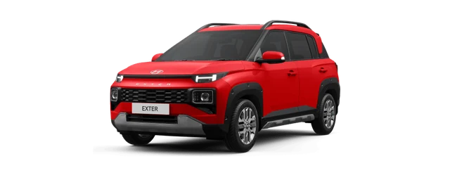 Hyundai Exter in Fiery Red