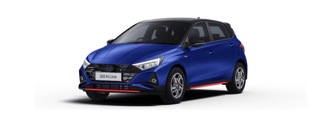 Hyundai i20 N Line in Blue Black (dual tone)