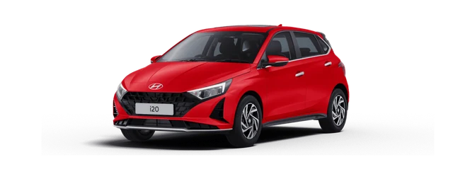 Hyundai i20 in Fiery Red