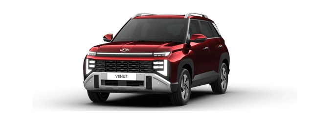 Hyundai Venue in Dragon Red