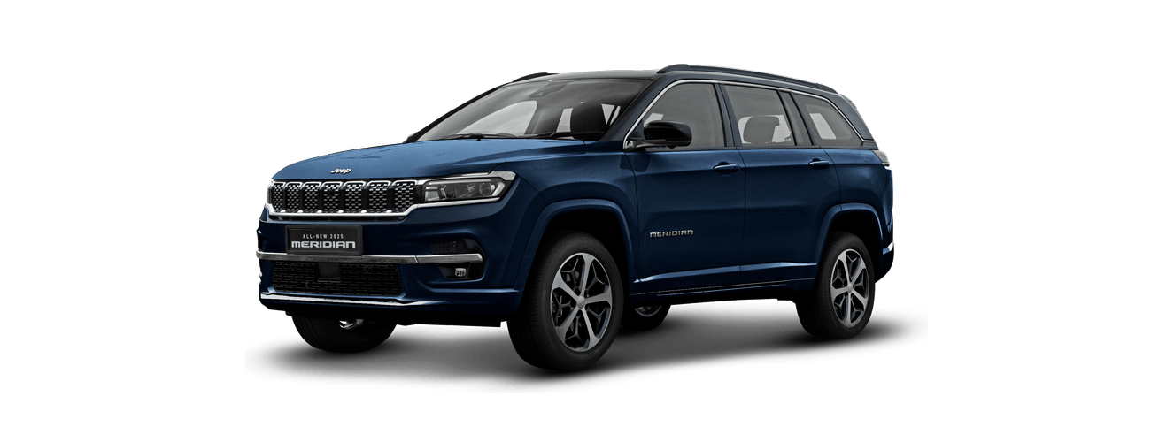 Jeep Meridian in Galaxy Blue & Black Roof