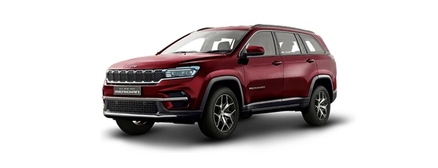 Jeep Meridian in Velvet Red & Black Roof