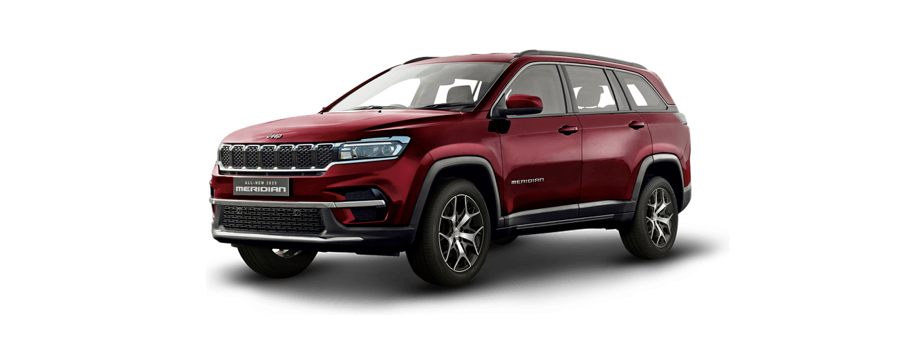 Jeep Meridian in Velvet Red & Black Roof