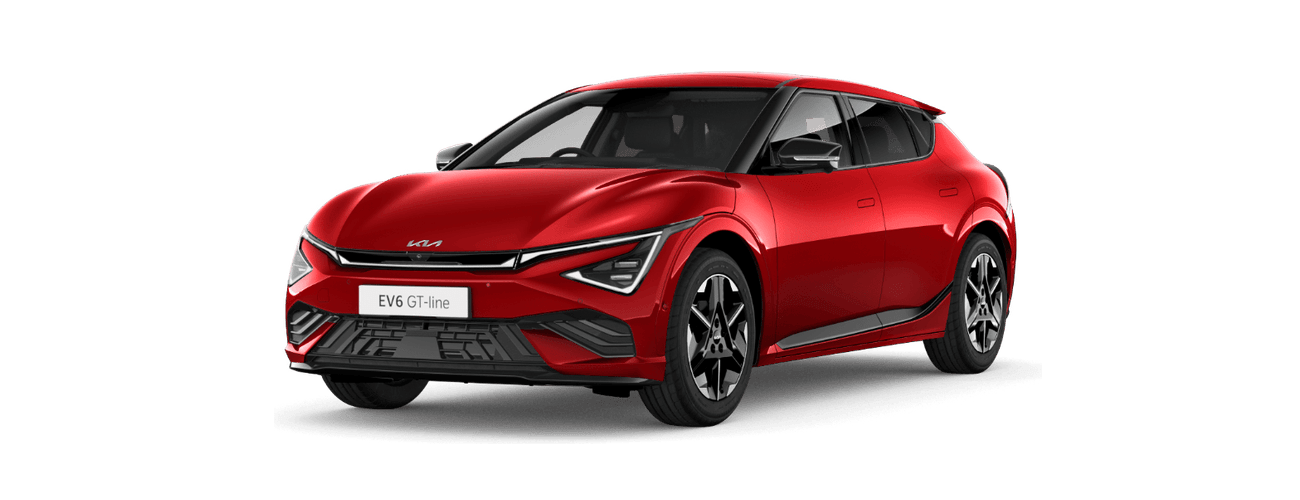 Kia EV6 in Runway Red