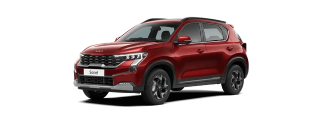 Kia Sonet in Magma Red