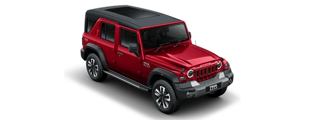 Mahindra Thar Roxx in Tango Red