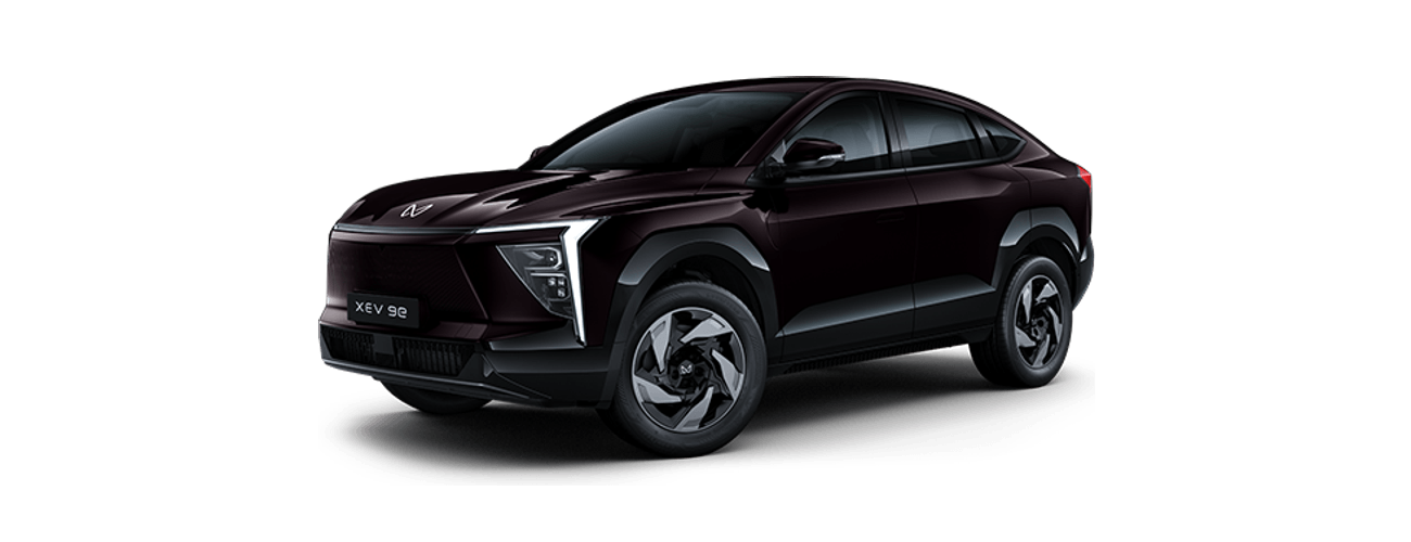 Mahindra XEV 9e in Ruby Velvet