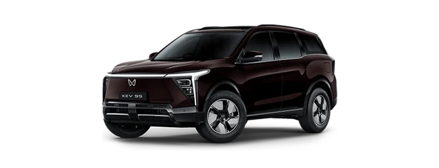 Mahindra XEV 9S in Ruby Velvet