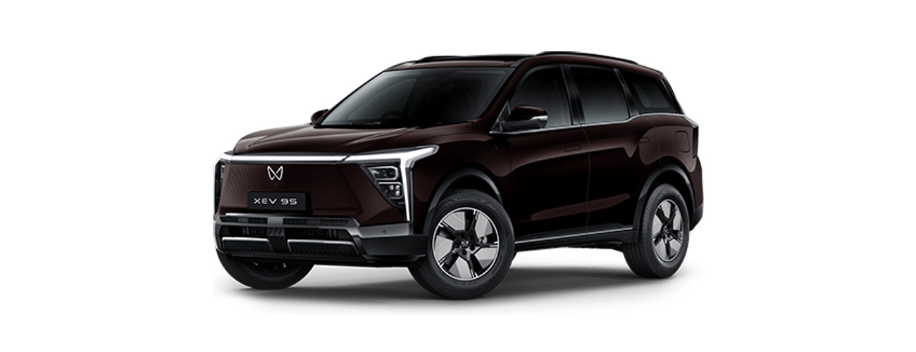 Mahindra XEV 9S in Ruby Velvet