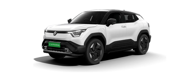Maruti Suzuki e Vitara in Arctic White with Bluish Black Roof
