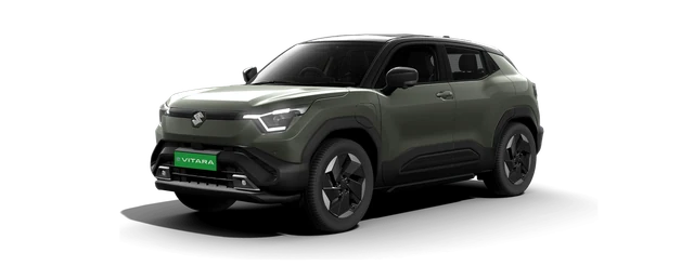 Maruti Suzuki e Vitara in Land Breeze Green with Bluish Black Roof