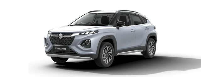 Maruti Suzuki Fronx in Splendid Silver with Bluish Black Roof