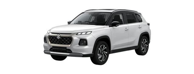 Maruti Suzuki Grand Vitara in Arctic White + Black