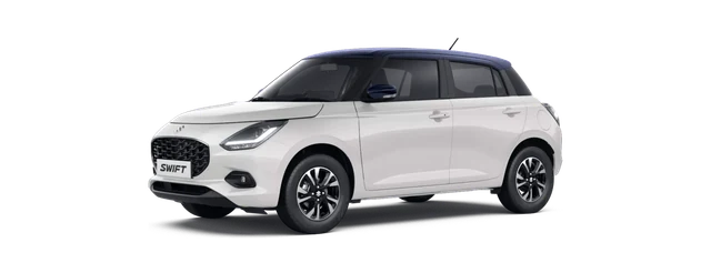 Maruti Suzuki Swift in Pearl Arctic White with Midnight Black