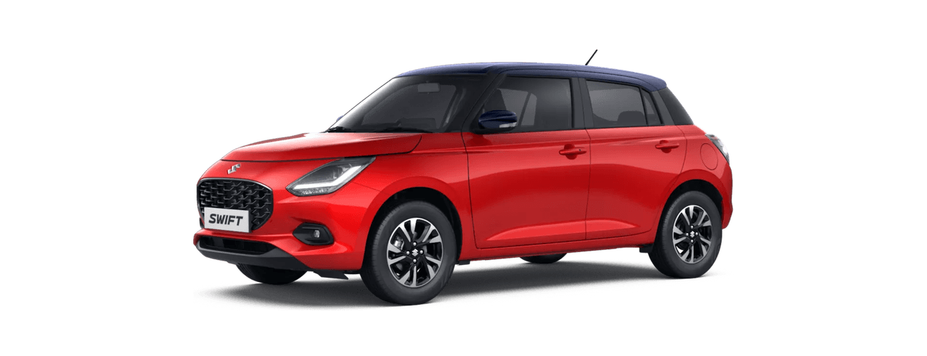 Maruti Suzuki Swift in Sizzling Red With Midnight Black