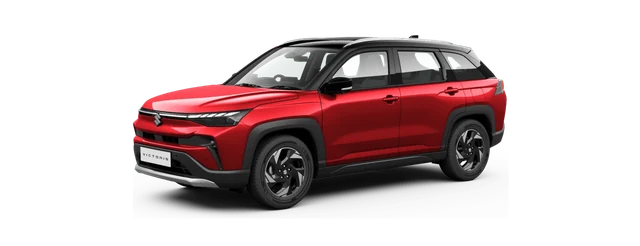 Maruti Suzuki Victoris in Sizzling Red With Bluish Black Roof