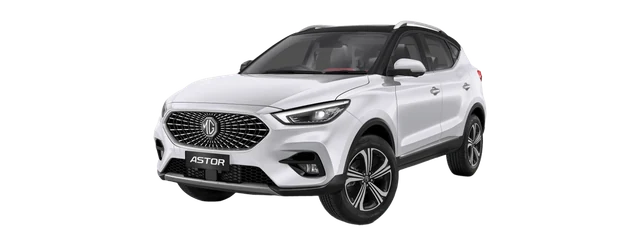 MG Astor in Candy White with Black Dual Tone