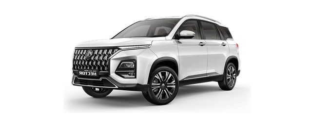 MG Hector Plus in Pearl White
