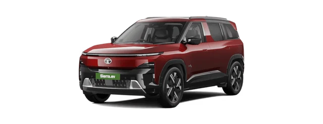 Tata Sierra EV in Bengal Rouge