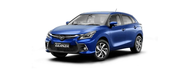 Toyota Glanza in Insta Blue