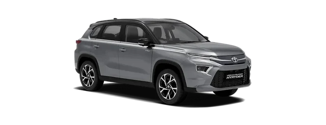 Toyota Urban Cruiser Hyryder in Enticing Silver X Midnight Black